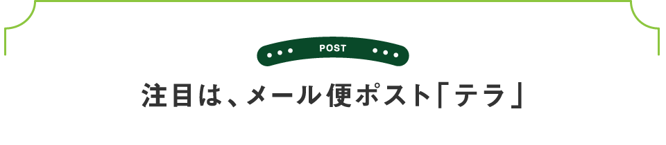 注目は、メール便ポスト「テラ」