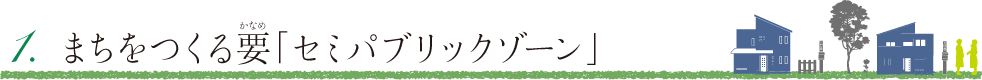 1. まちをつくる要「セミパブリックゾーン」