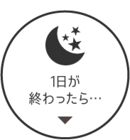 1 日が終わったら…