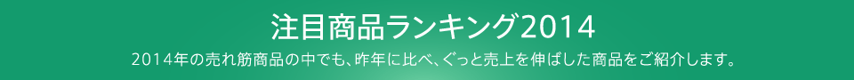 注目商品ランキング2014